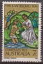 Australia 1973 Navidad 7C Multicolor Scott 582. Australia 1973 Scott 582 Christmas Baptism Jesus. Subida por susofe
